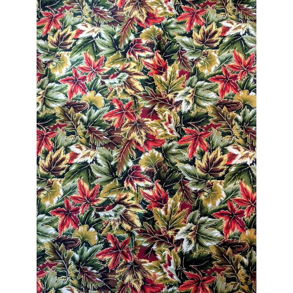 3.2 Yards Print Concepts Quilting Fabric Autumn Fall Inspiration‎ Leaves 114x44